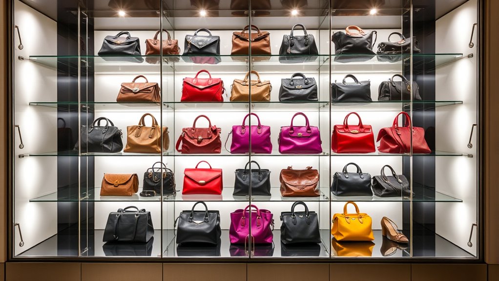 handbag display cabinet essentials