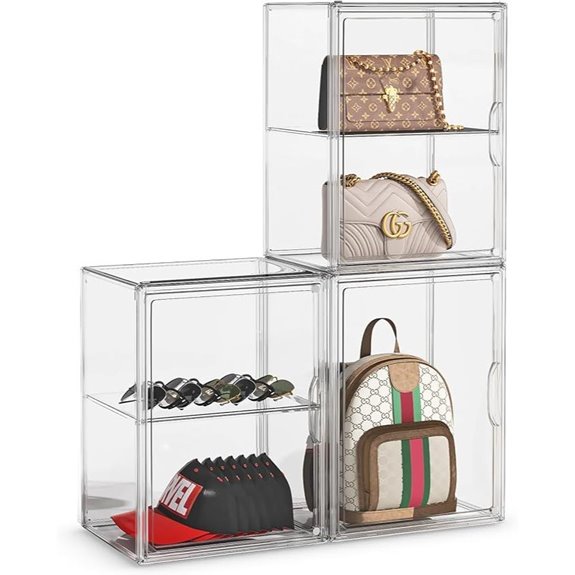 Clear Handbag Storage Organizer Set (3-Pack)