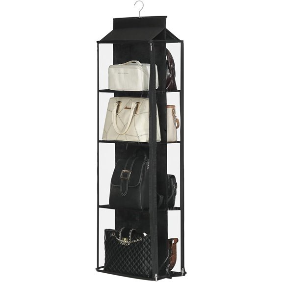 Hanging Purse Organizer with Double Zippers