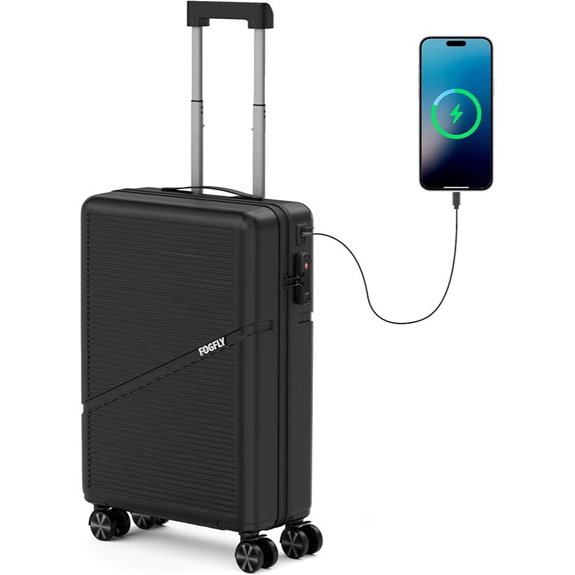 Carry On Hardside Spinner Luggage with USB Charging