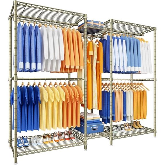 Ulif E12 Heavy Duty Garment Rack with Shelves