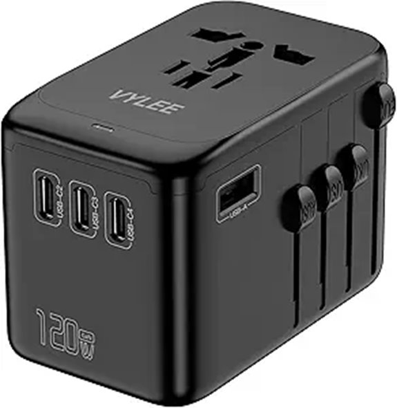 120W GaN Travel Adapter with USB-C and USB-A Ports
