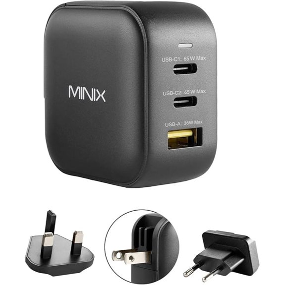 MINIX 66W Turbo 3-Port GaN Wall Charger