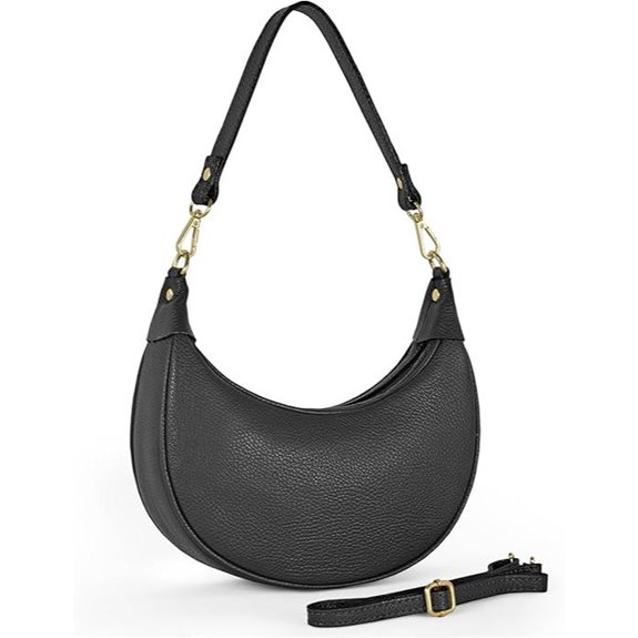 Italian Leather Shoulder Bag with Straps