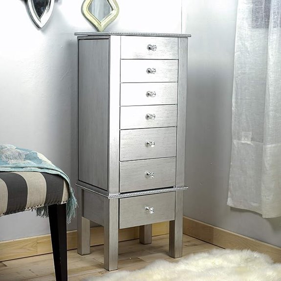 Hives and Honey Crystal Jewelry Armoire with Mirror