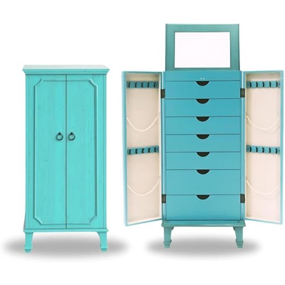 Hives and Honey Cabby Jewelry Armoire with Mirror
