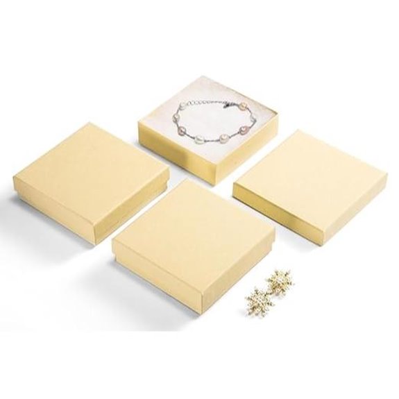 MESHA Jewelry Gift Boxes 20 Pack Brown 3.5x3.5x1 Inches