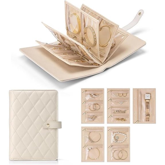 Vlando Jewelry Organizer Case with Pouches