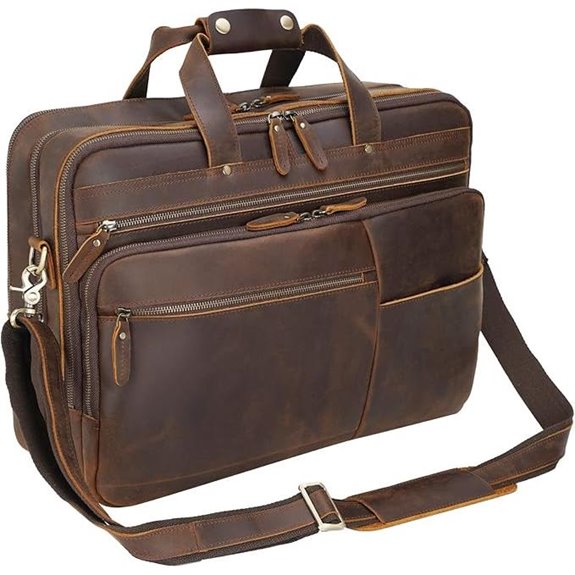 Polare X-Large Leather Briefcase for Men and Laptop