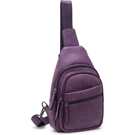 Alldaily Large Leather Crossbody Travel Fanny Pack