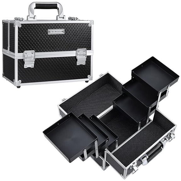 FRENESSA Large Makeup Train Case with Lock