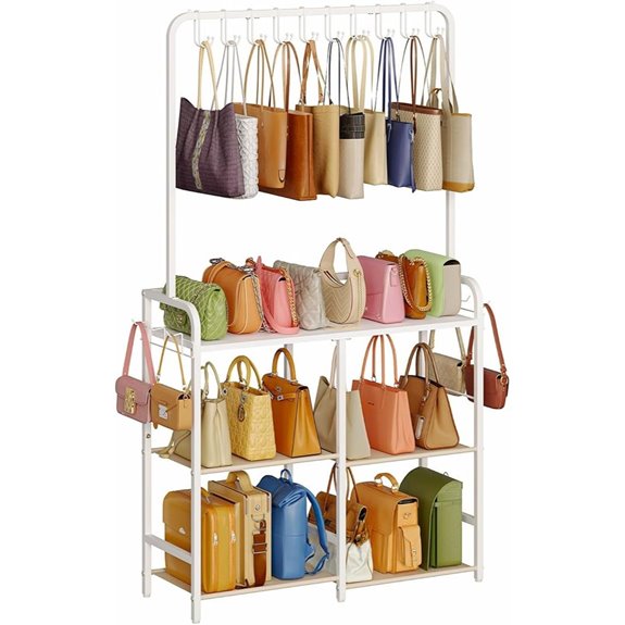 Large Purse Organizer with 10 Hangers and Hooks