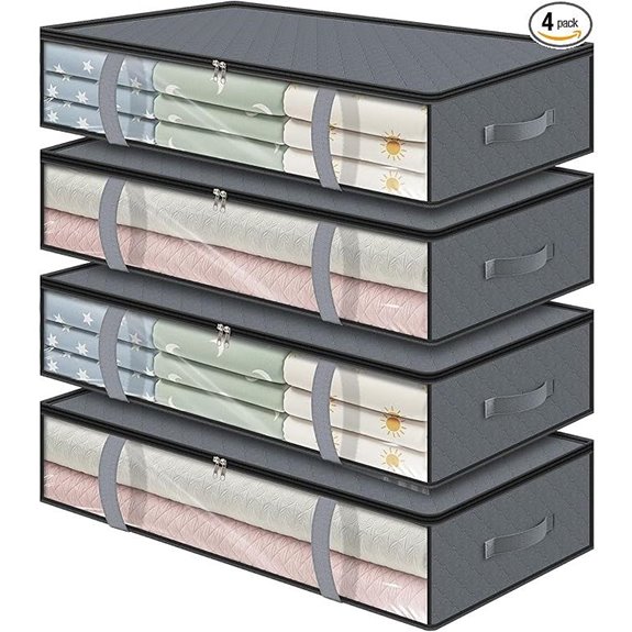 LANDNEOO 4-Pack 90L Under Bed Storage Containers