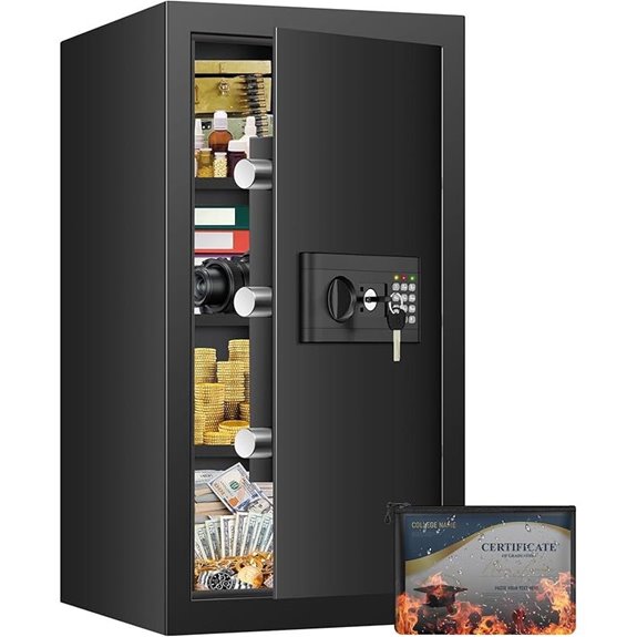 Large 7.0 Cu Ft Fireproof Waterproof Safe with Digital Lock