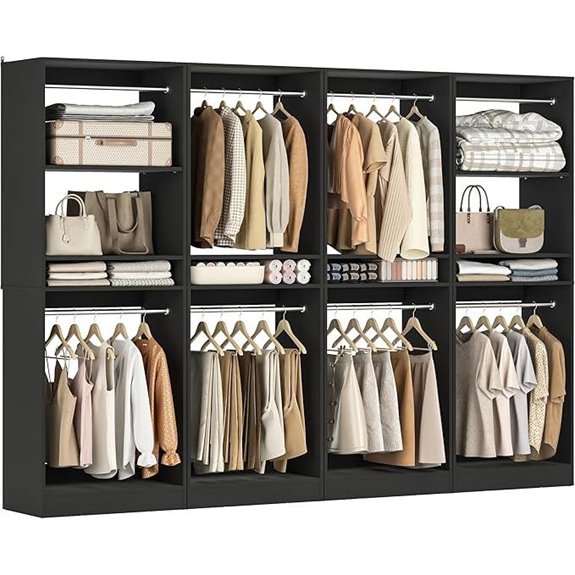Unikito 100-Inch Wooden Closet Organizer Kit