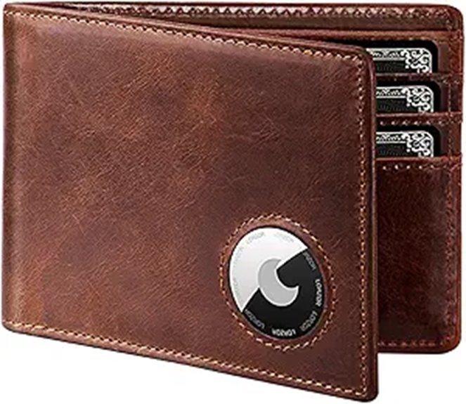 LORZOR Leather AirTag Wallet with RFID Blocking