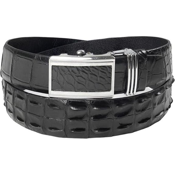 AIIigator Leather Men’s Dress Belt with Buckle