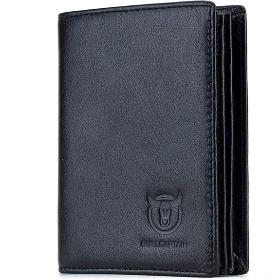 BULLCAPTAIN Leather Bifold Wallet with 15 Card Slots