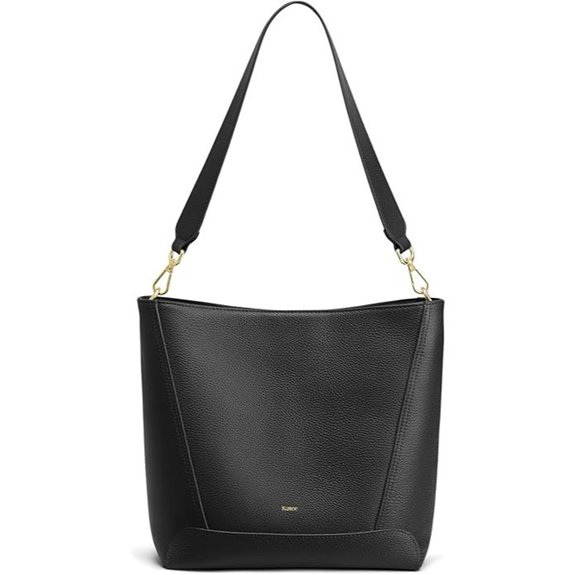 Kattee Leather Bucket Bag with 2 Straps