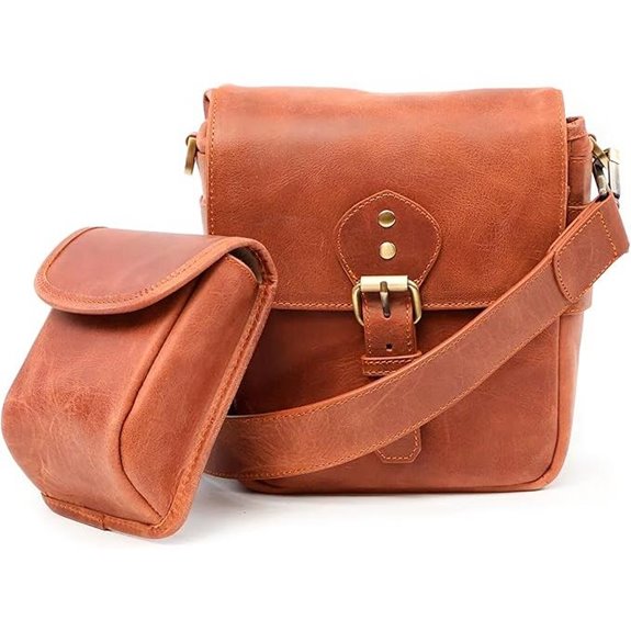 C Coiro Leather Camera Bag with Removable Pouch