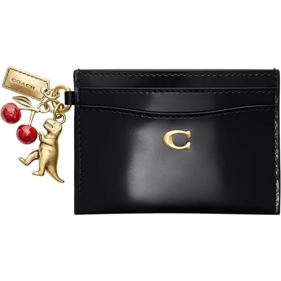 Spazzolato Leather Essential Card Case with Charm