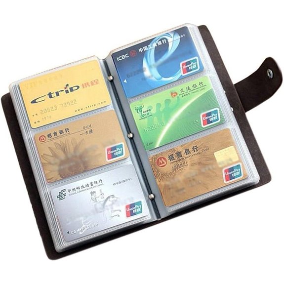 Boshiho Leather Credit Card Holder (90 Count)