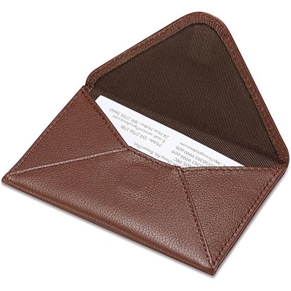 HISCOW Leather Business Card Holder with Magnet Closure