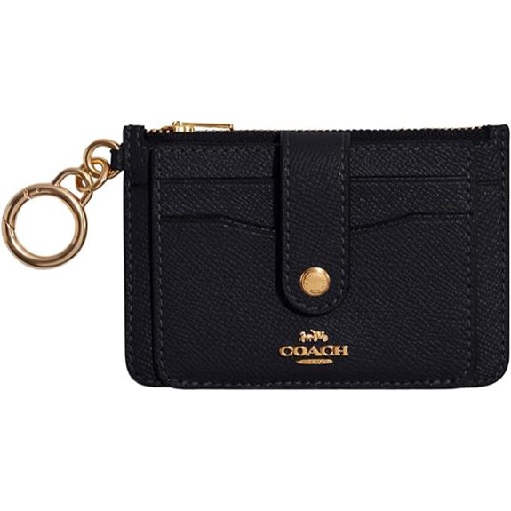 Coach Crossgrain Leather Attachment Card Case