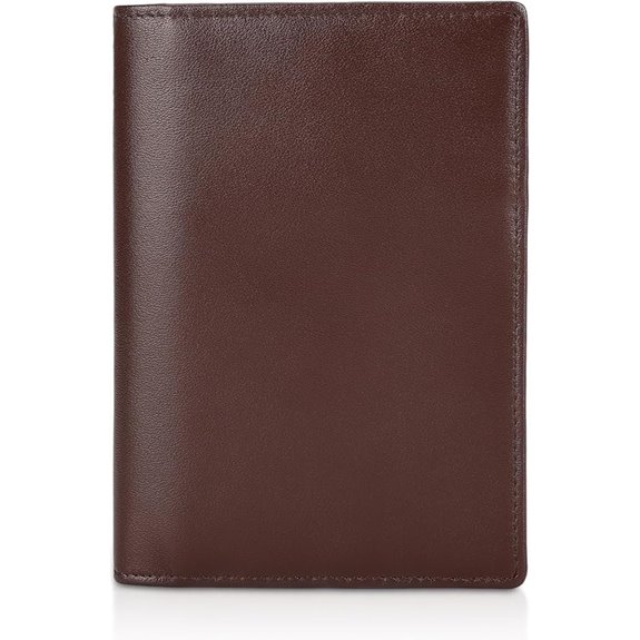 Polare RFID Leather Passport & Bifold Wallet (Coffee)