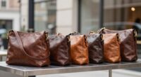 leather commuting shoulder bags