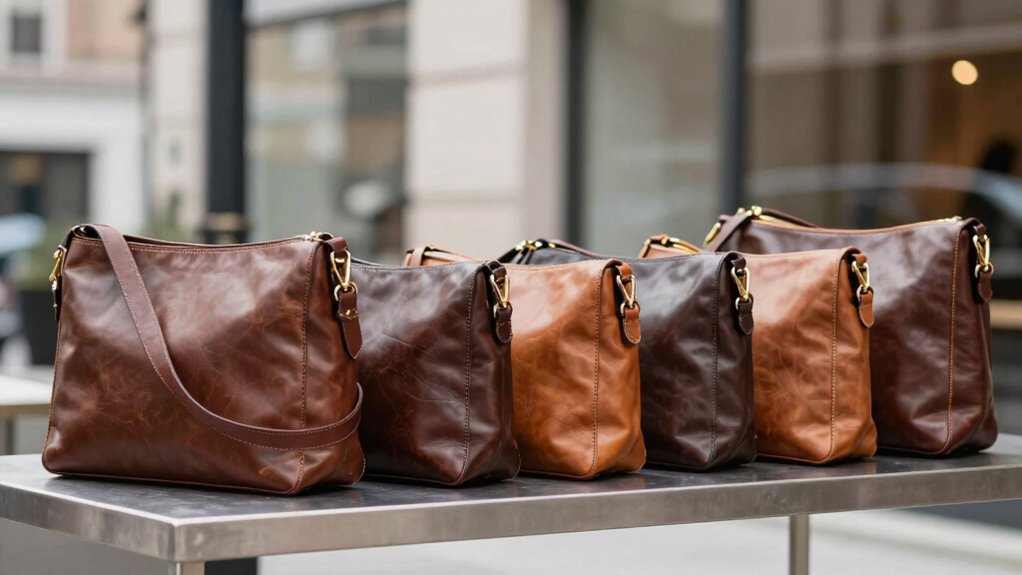 leather commuting shoulder bags