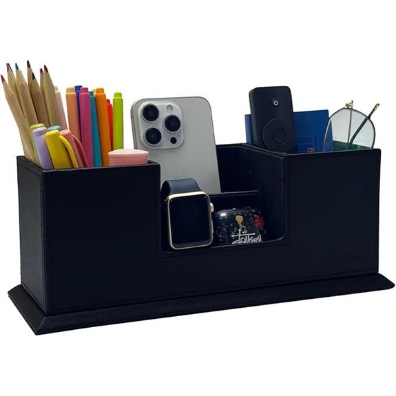 UnionBasic Leather Desk Organizer with Pen Holder