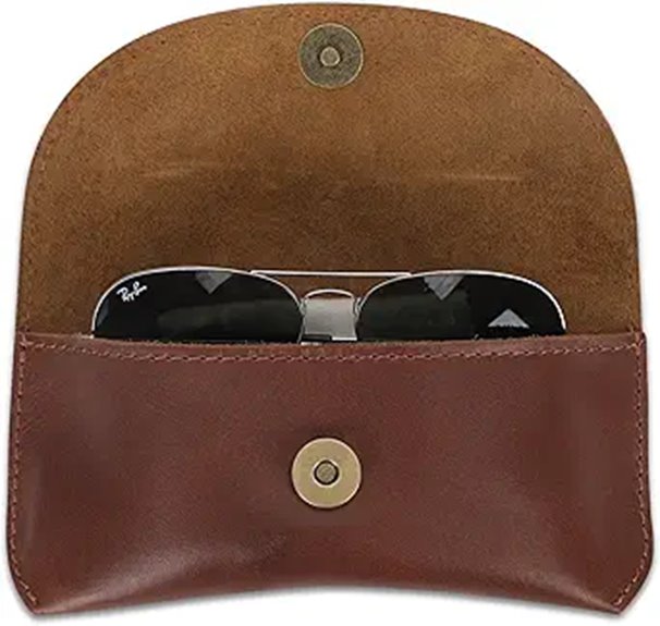 Genuine Leather Eyeglass Case and Pouch