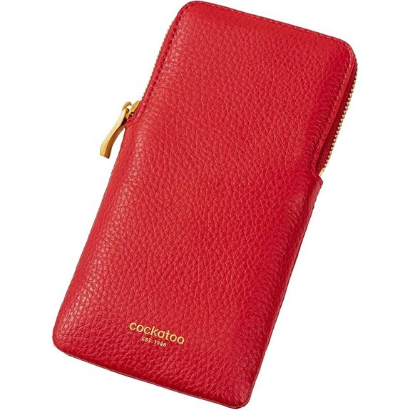 Cockatoo Sunglasses Leather Soft Case Zipper Eyeglass Pouch for Women Men