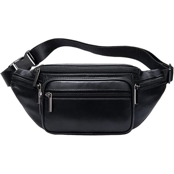 Hebetag Leather Fanny Pack for Men & Women