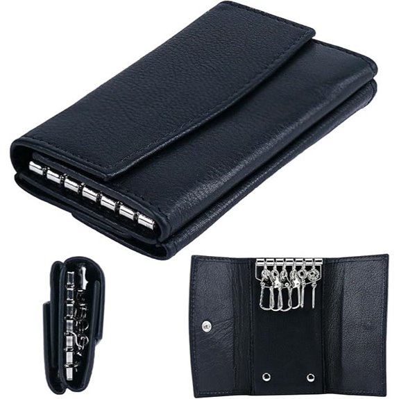 Li Fine Leather Key Holder with Card Slots