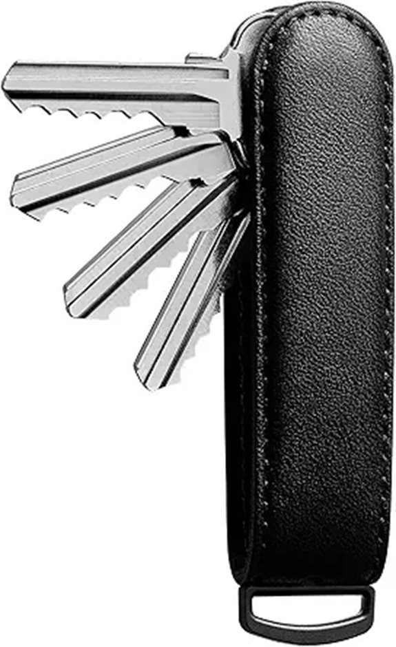 Jibbon Leather Key Organizer with Stainless Steel Clasp