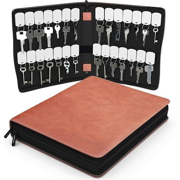 Northwall Leather Key Organizer Case with 28 Tags