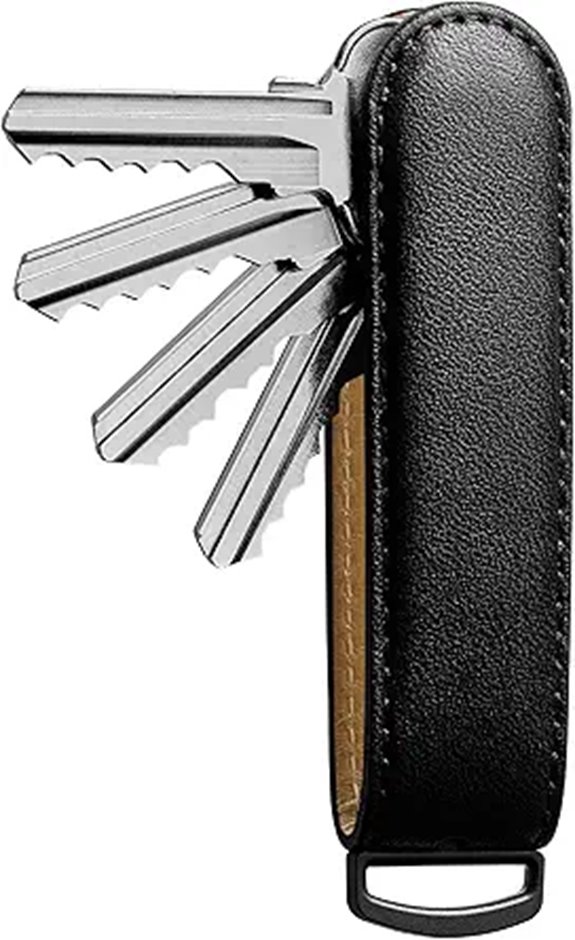 Jibbon Leather Key Organizer with Stainless Steel Clip