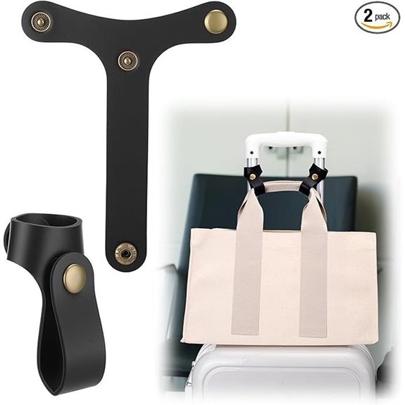 AIERSA Leather Luggage Straps (2 Pack)