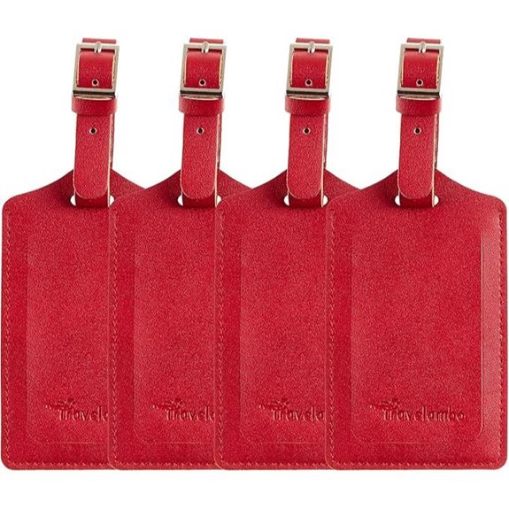 Travelambo Leather Luggage Tags for Suitcases