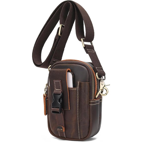 LANNSYNE Leather Mini Shoulder & Waist Bag