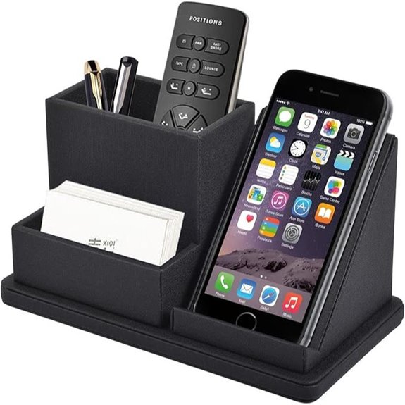 Pu Leather Multi-Function Desk Organizer with Compartments