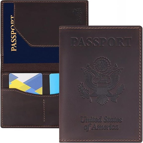 Shvigel Leather Passport Cover for Men & Women