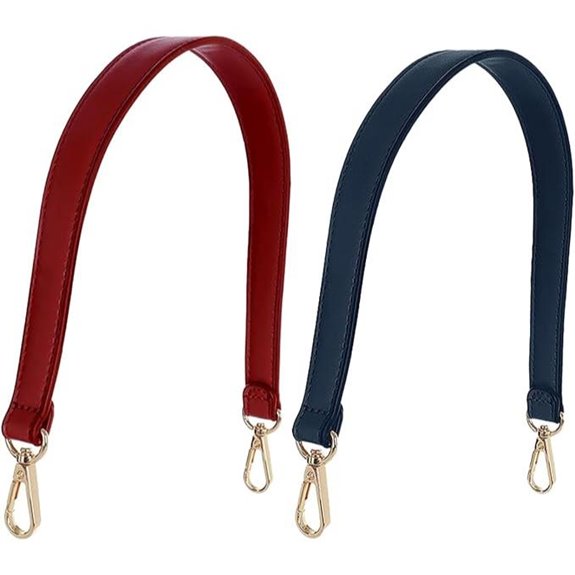 2 Pack Leather Purse Shoulder Straps with Clasps