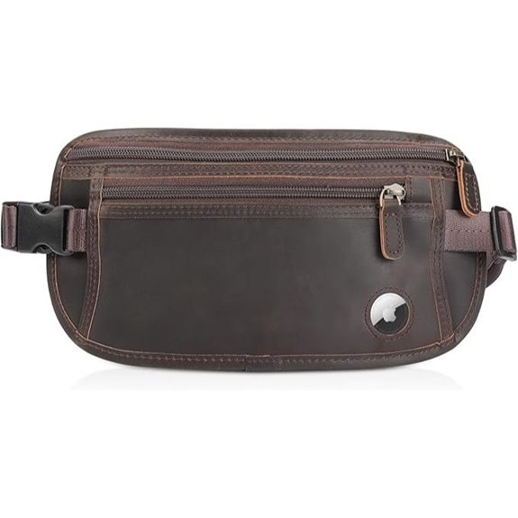 Polare Leather Money Belt with RFID & AirTag Slot