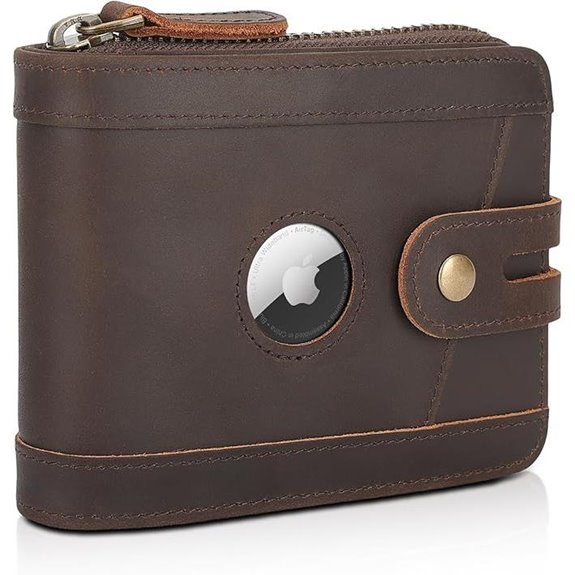 Polare Leather Bifold Wallet for Men with RFID AirTag