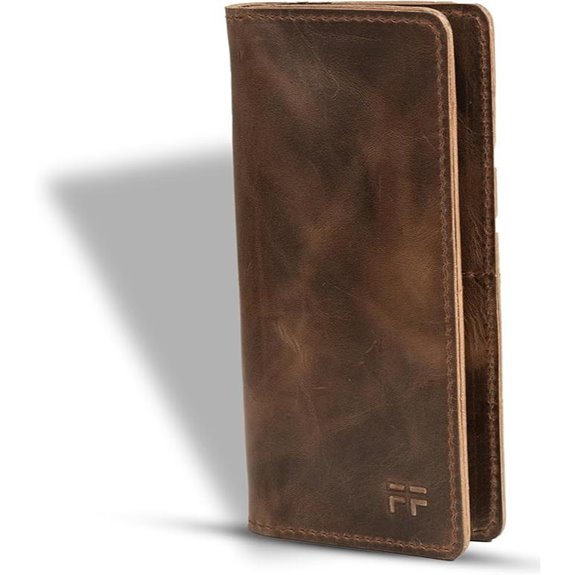 Genuine Leather Bifold Wallet for Men with RFID