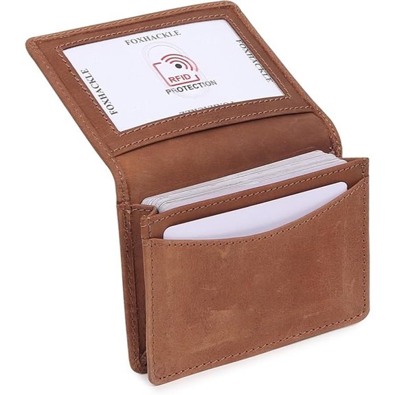 FOXHACKLE RFID Bifold Leather Credit Card Wallet