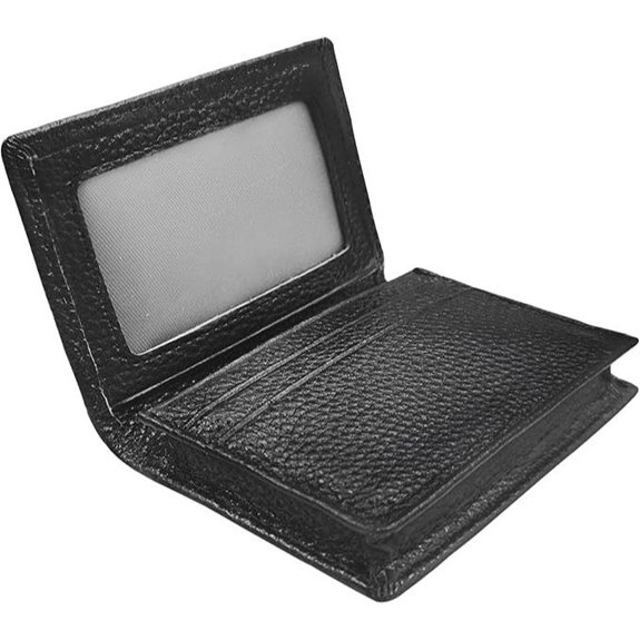 Outrip Leather Business Card Holder with RFID Blocking